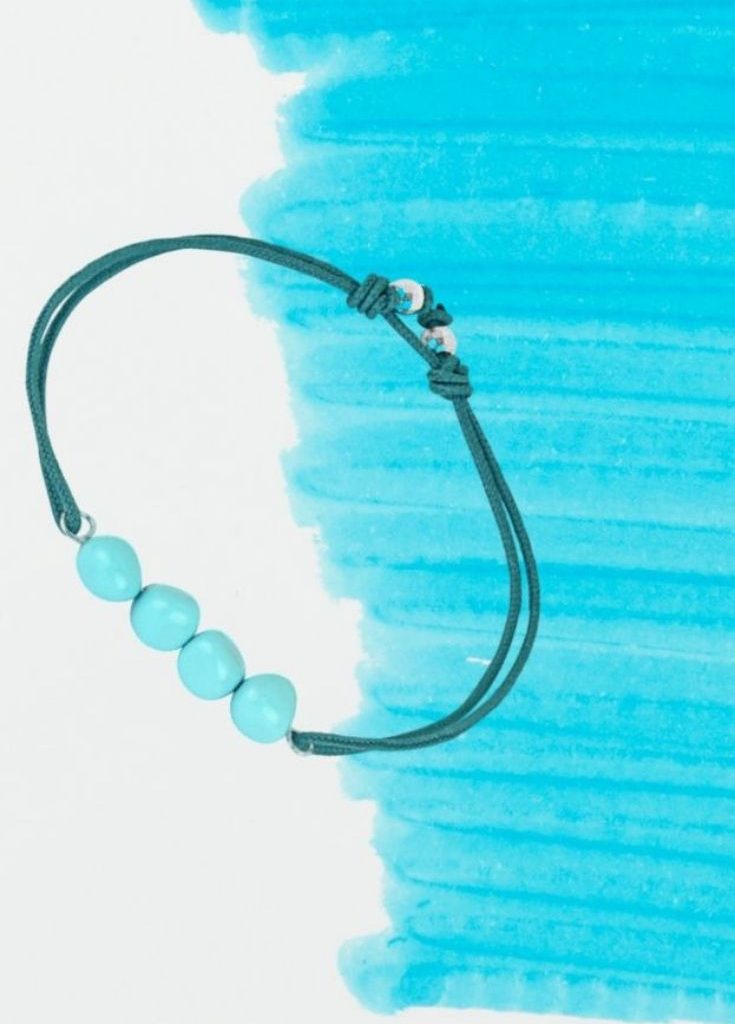 Bracelet argent turquoise creatrice belge de bijoux personnalisable