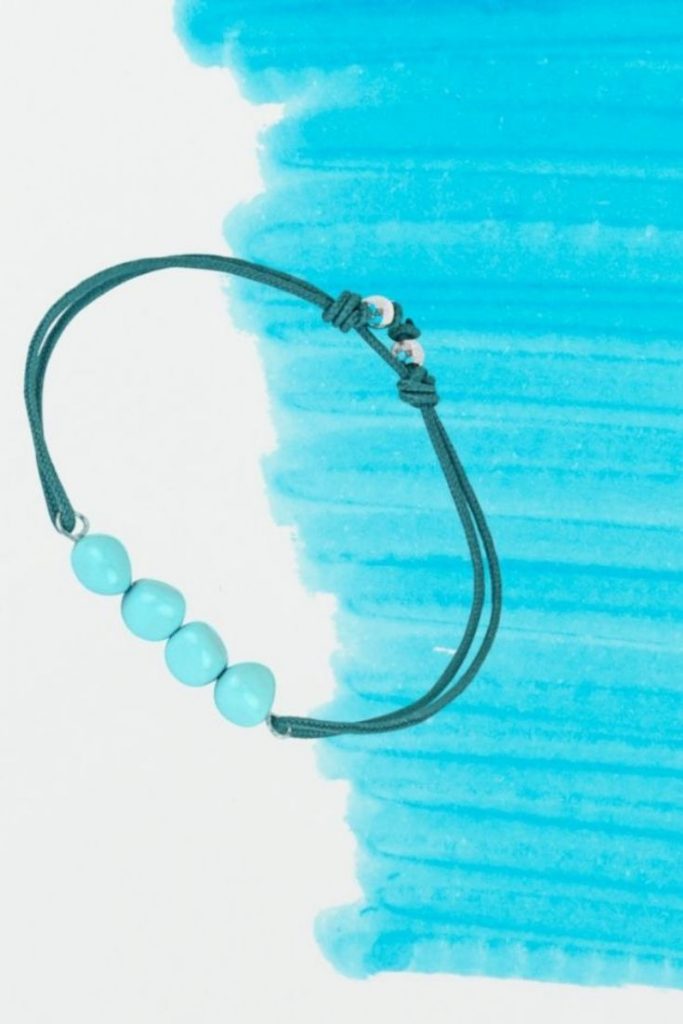 Bracelet turquoise silver Belgian creator of customizable jewelry