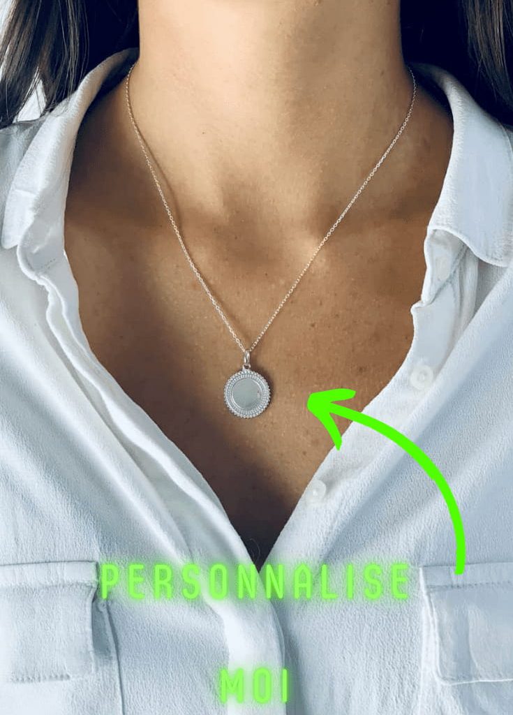 Collier gravure médaille personnalisable
